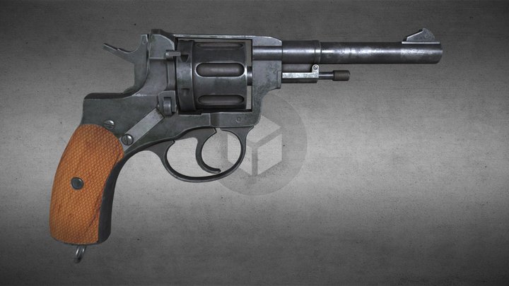 Nagant 1895 Revolver 3D Model