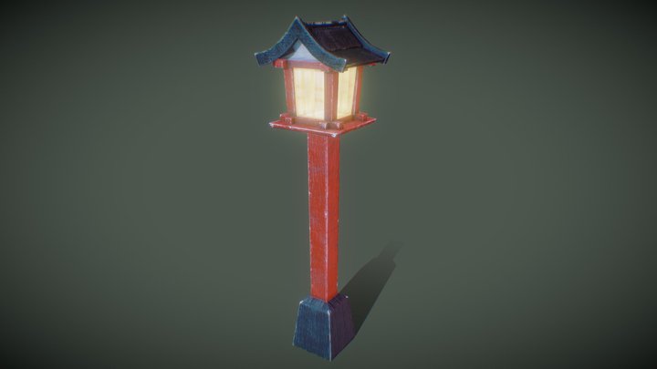 Shinto Lantern 3D Model