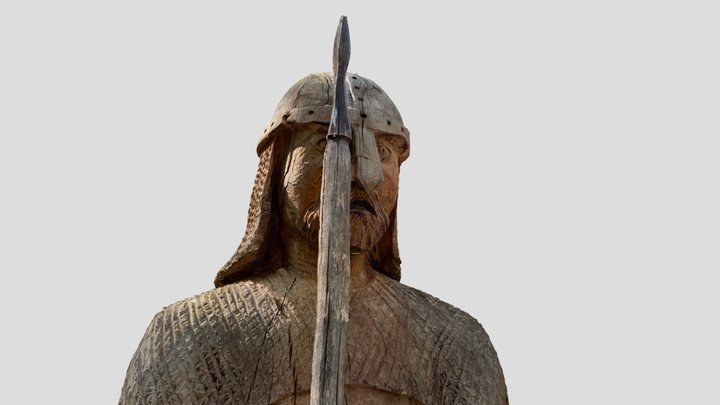 Slavic Wooden carving - Archelogical place Bojna 3D Model
