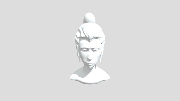 Female Head 3D Model