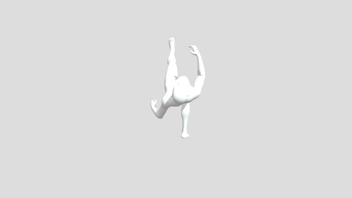 Woman Running for Fitness 3D Model