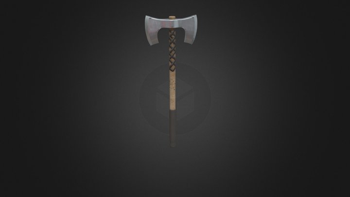 Viking axe_low poly 3D Model