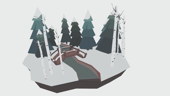 Winter Morning Sketch 3D Model