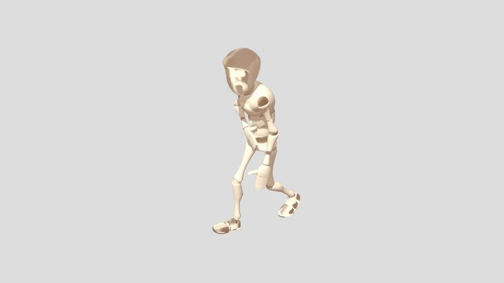 Hurt_Holding_stomach-Animation 3D Model