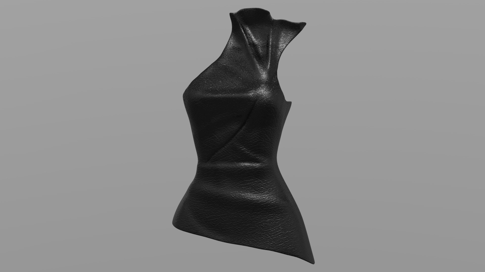 Asymmetric Leather Top Fashion Design Buy Royalty Free 3d Model By 4145k4n [745d148