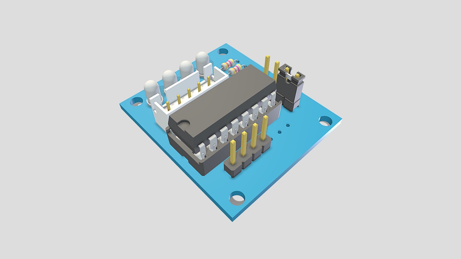 Uln2003 Stepper Motor Driver Board 3d Model By Anson Au Ansonau