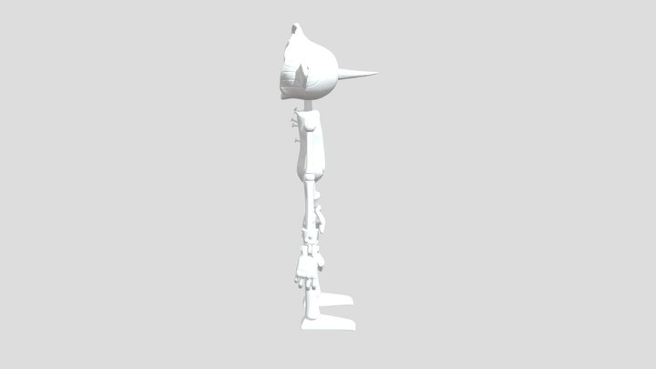 Pinocho Esculpido - Palma 3D Model