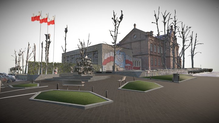 Koncepcja pomnika 25 Czerwca 1976 w Radomiu 3D Model
