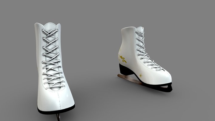 Ice Skates Skating Shoes 3D Model