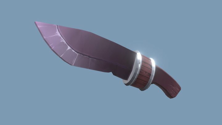 Hand-painted dagger 3D Model