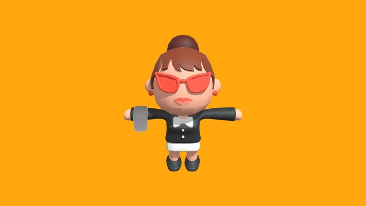 waitress 3D Model