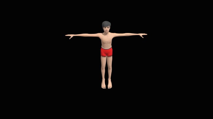 Teenage Boy 3D Character Model" 3D Model