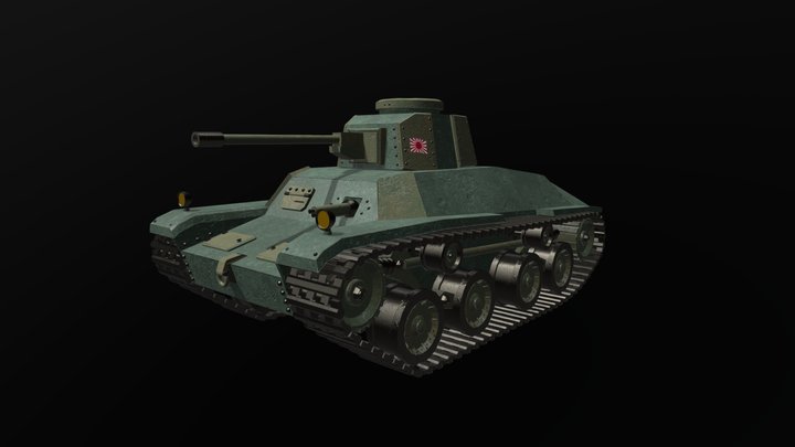Japanese Tank 3D Model