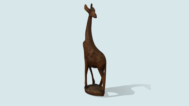 Wooden giraffe 3D Model