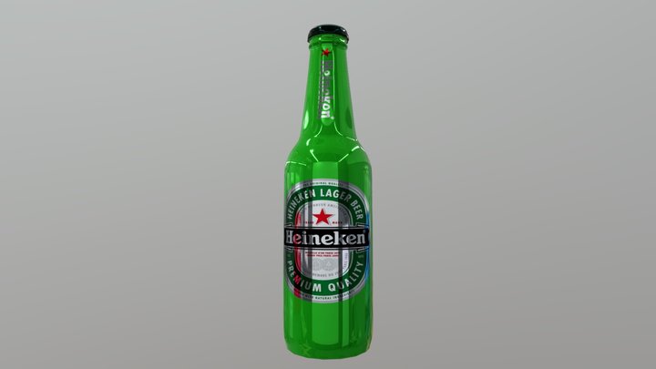 Heineken Beer Bottle 3D Model 3D Model