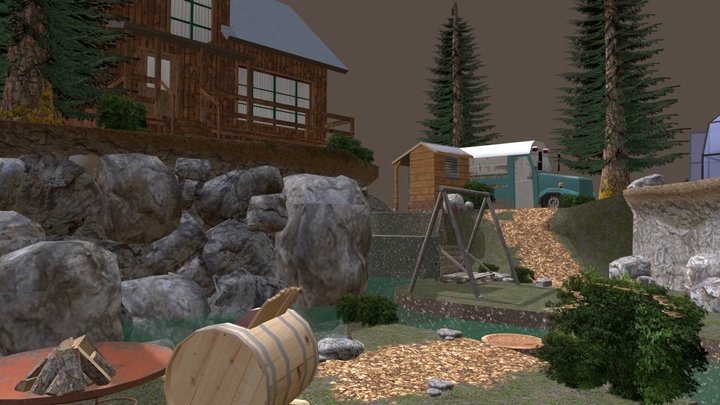 DAE diorama - Eco house 3D Model
