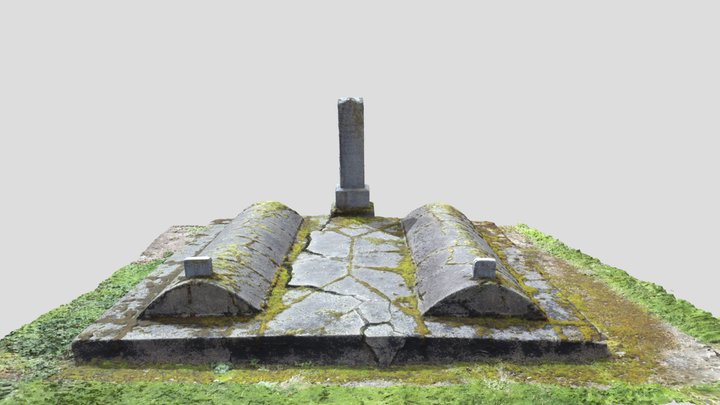 Richardson Headstone - Jefferson Cemetery 3D Model
