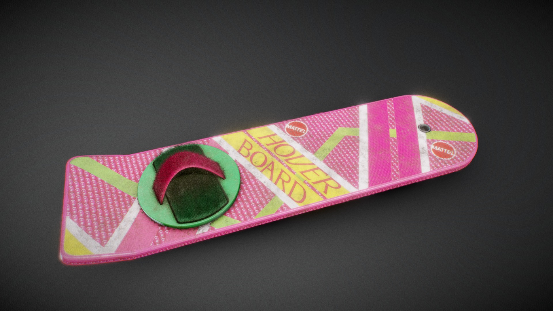 3D model Hoverboard – Back to the future - This is a 3D model of the Hoverboard - Back to the future. The 3D model is about a colorful box with a hole in it.