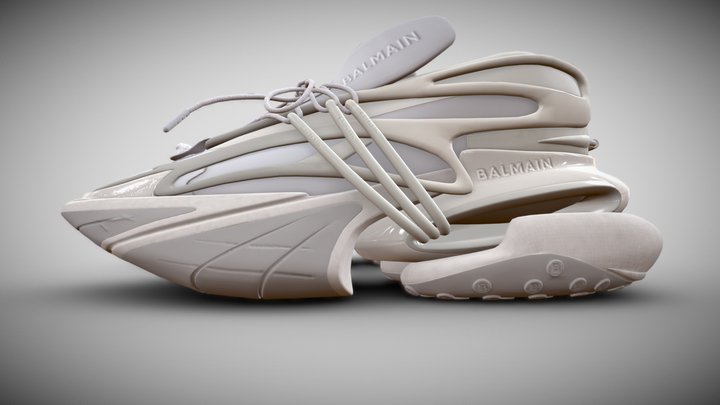 BALMAIN UNICORN LOW TOP SNEAKERS 3D Model