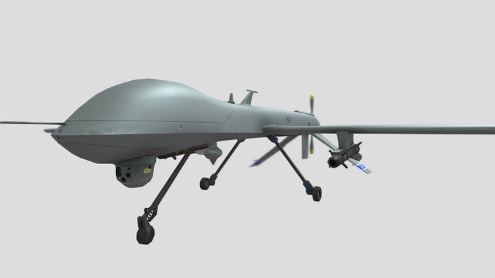 Low-Poly MQ-1 Predator Drone 3D Model