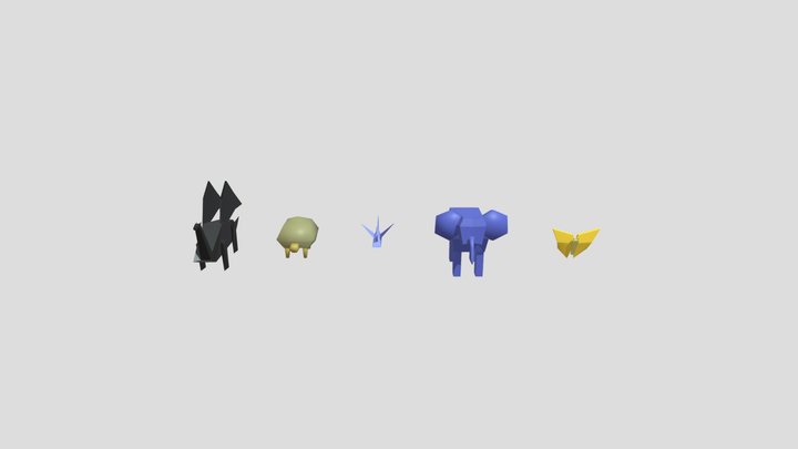 Origami Pack 3D Model