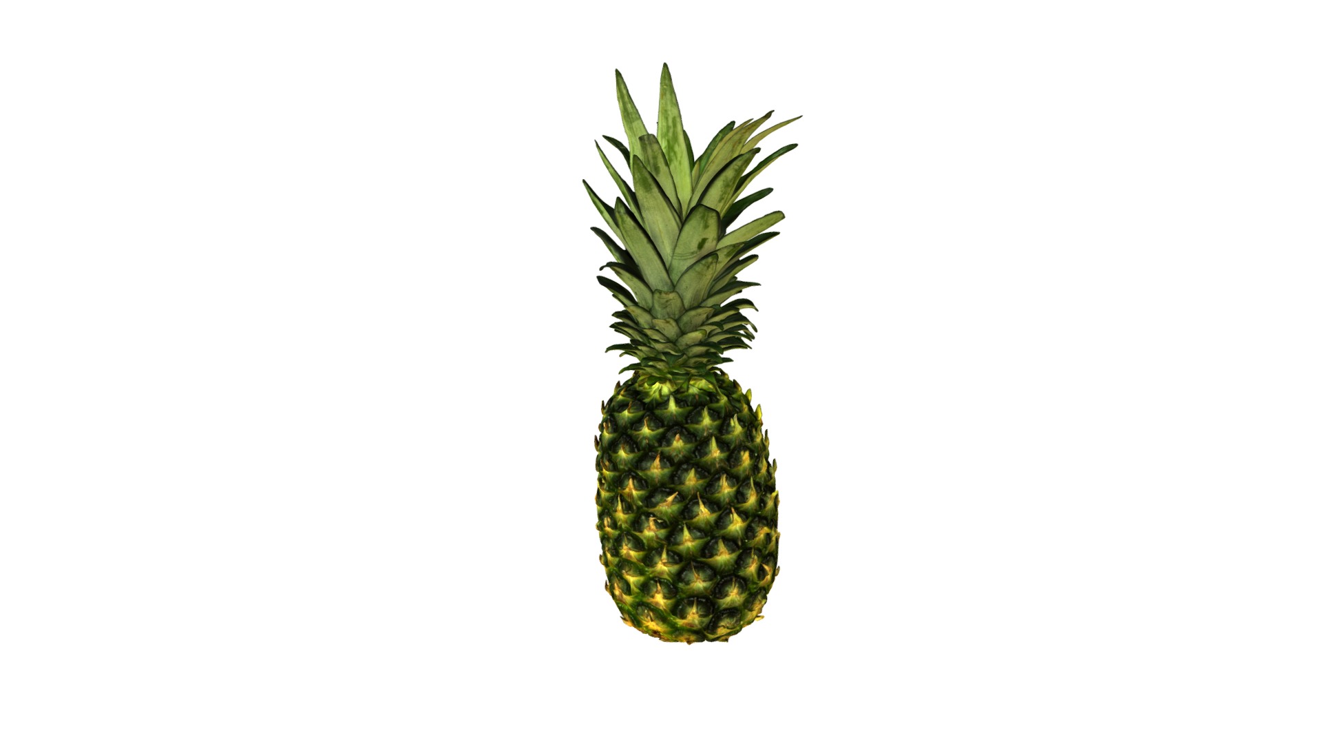 3D model Hi-res Pineapple #3DScanFruitVeg by Skanedo - This is a 3D model of the Hi-res Pineapple #3DScanFruitVeg by Skanedo. The 3D model is about a pineapple with a white background.