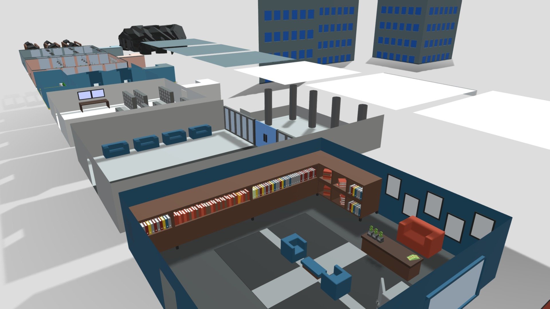 Low poly lvls, rooms form game jam