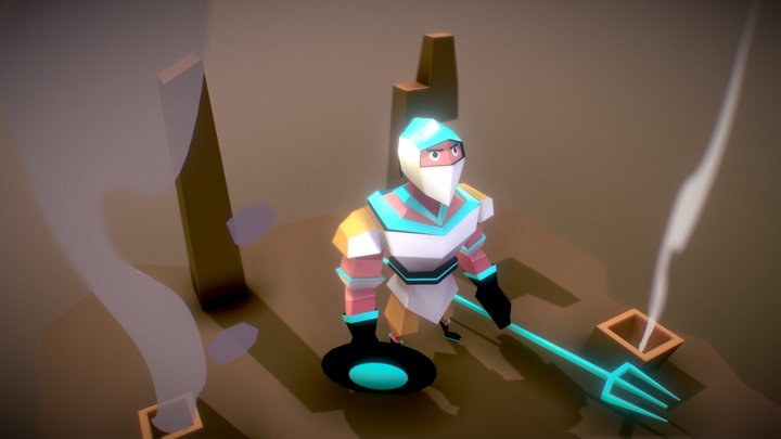 Lowpoly Warrior 3D Model
