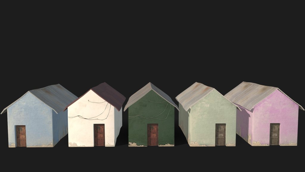 Hut - Barracks Package / Low Poly - Game Ready