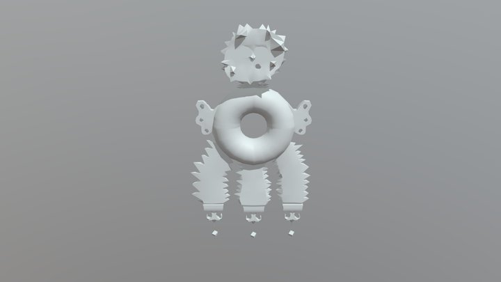 The Puffer Fish Alien model 3D Model