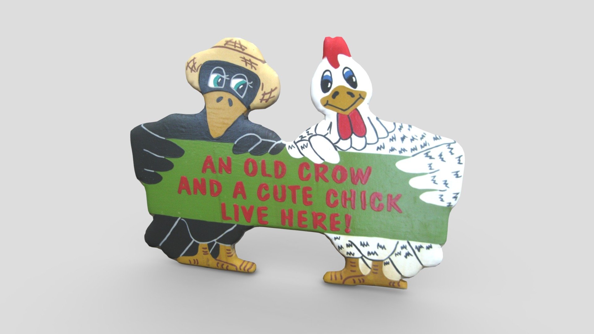Old Crow Cute Chick Decoration