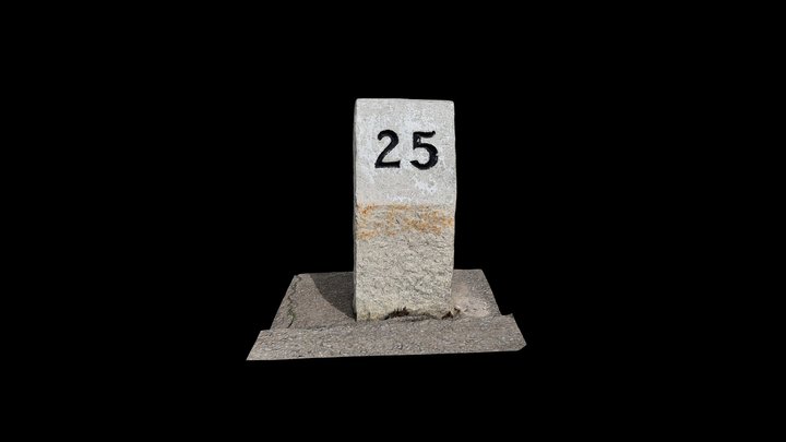 Milestone Innertkirchen - Grimselpass km 25 – Free 3D Model STL
