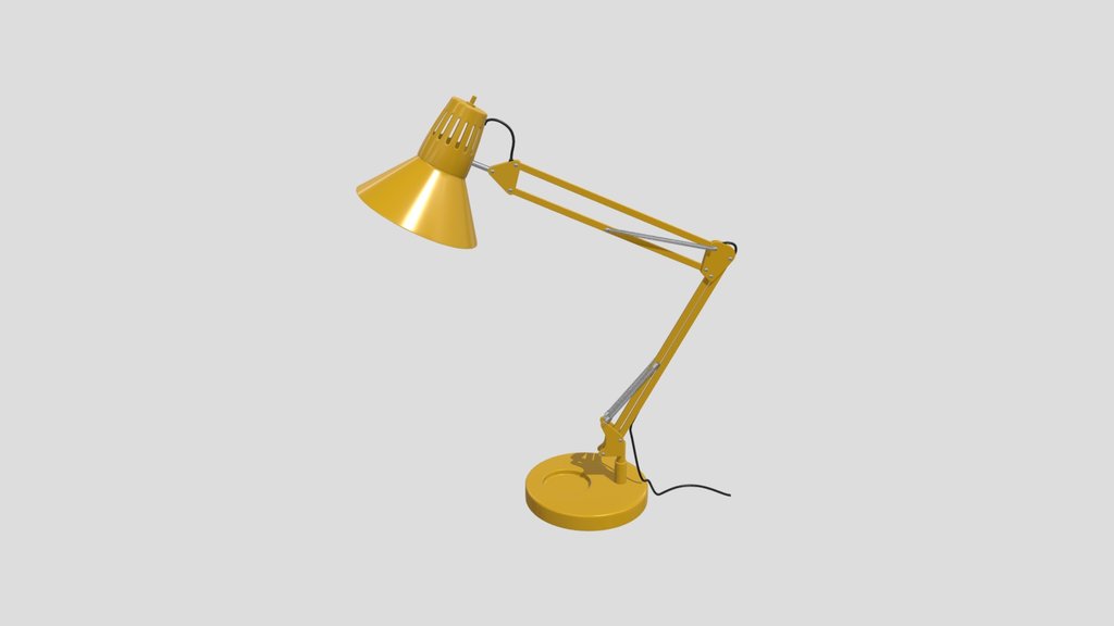 Yellow Metal Lamp