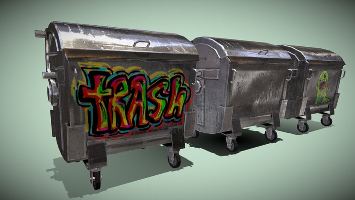 Garbage Container Pack 3D Model