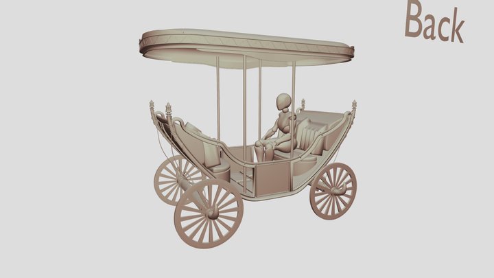 Stylized Cart 3D Model