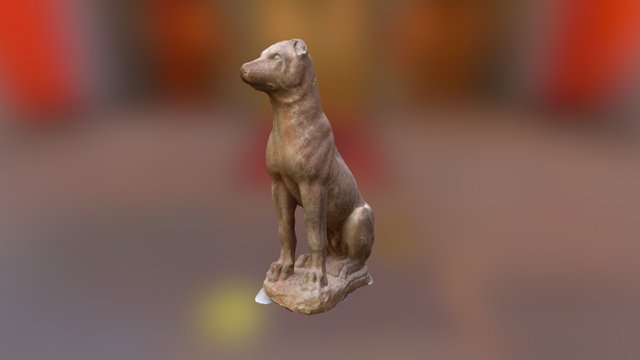 Tomb statue of a dog – Kostenloses 3D-Modell STL