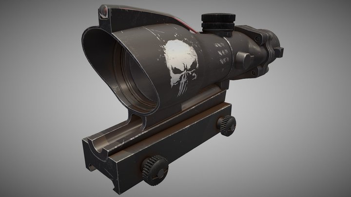 Acog Trijicon Rifle Scope 3D Model
