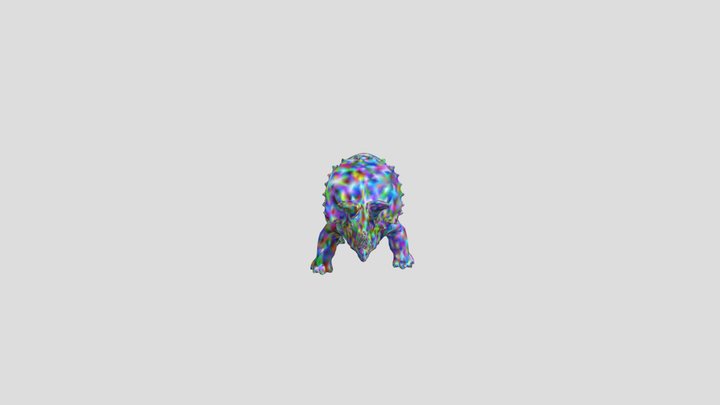 low-poly-realistic-dinosaur-triceratops 3D Model