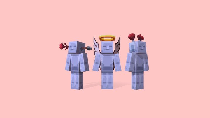 Valentine Cupid's cosmetics pack 3D Model