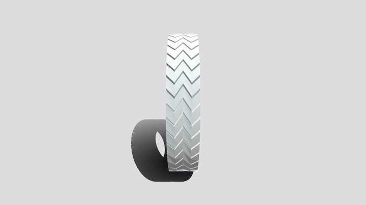 Detailed Tire Untextured 3D Model