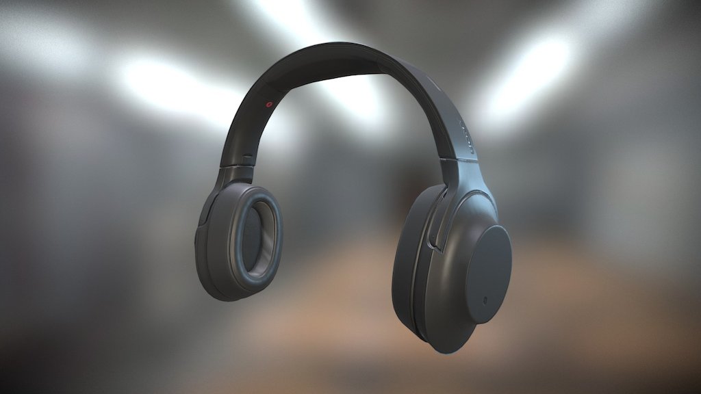 SONY MDR 100ABN Charcoal Black — Sketchfab embed 3D viewer