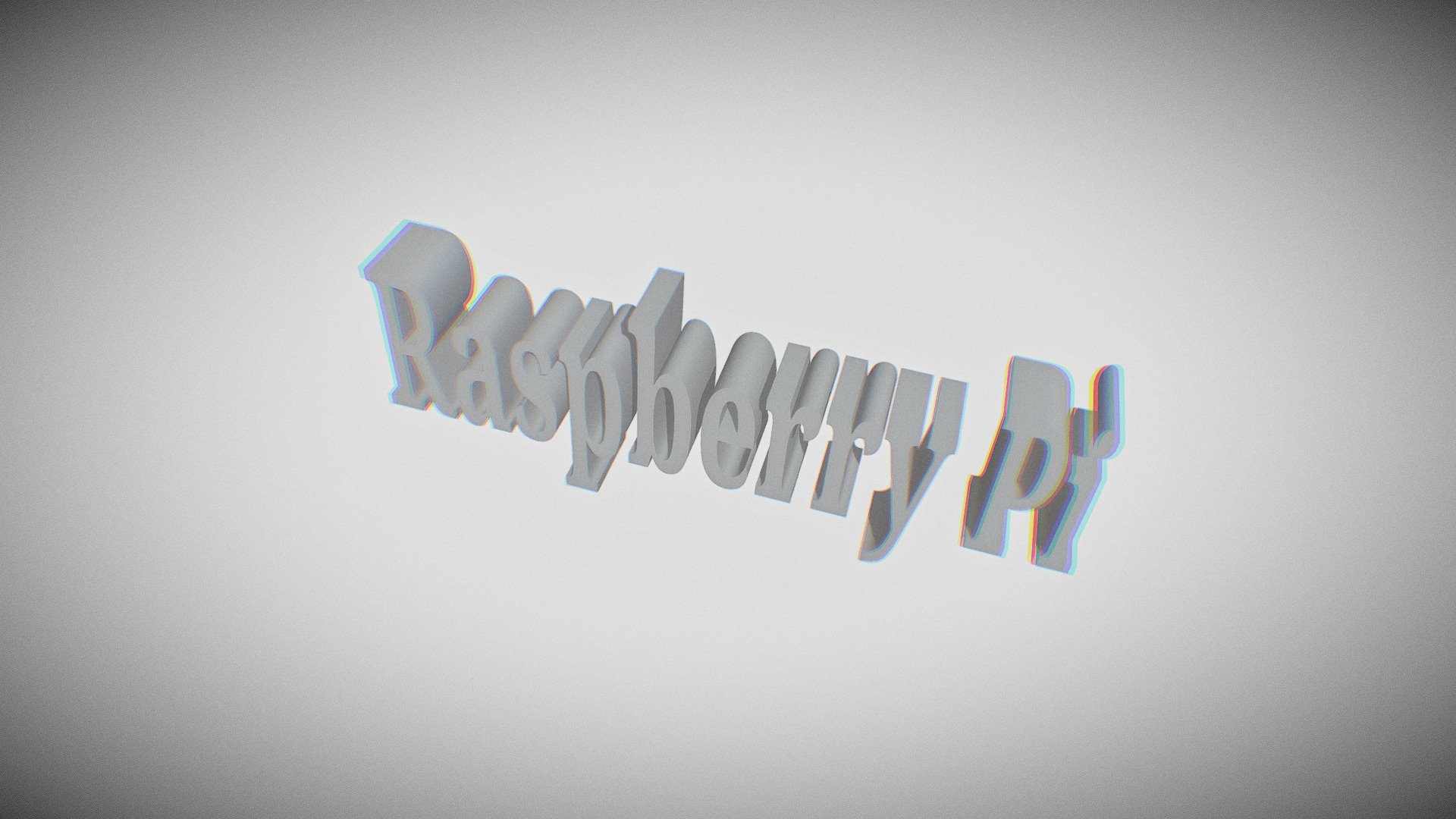 Raspberry Pi 3D Letters