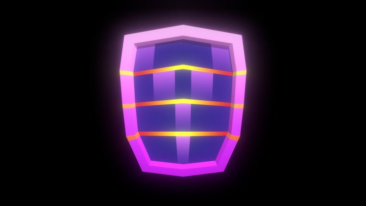 A low Poly Crystal SHIELD 3D Model