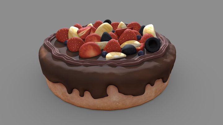 Fruit Cake 3D Model