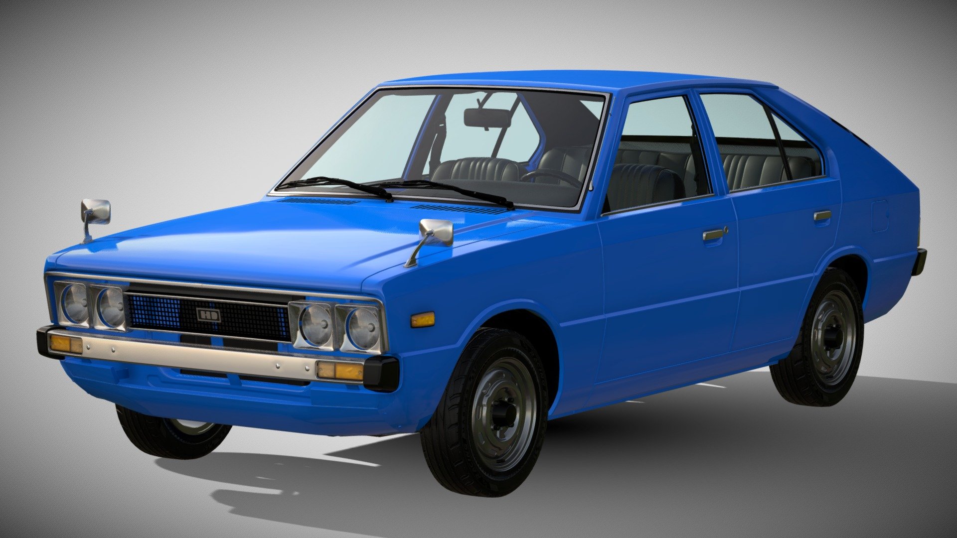1975 Hyundai Pony Sedan — Sketchfab embed 3D viewer