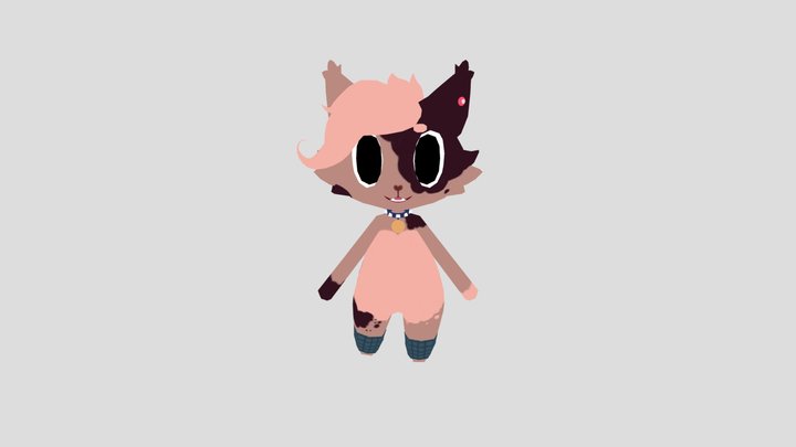 Low poly cat vrchat 3D Model