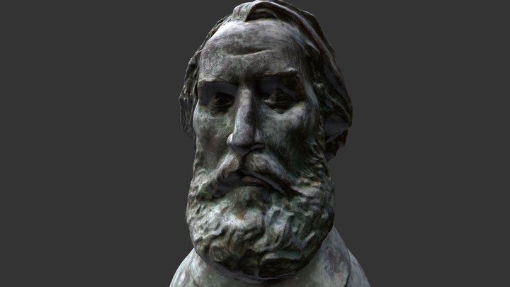 Bronze bust of Ivan Turgenev 3D Model