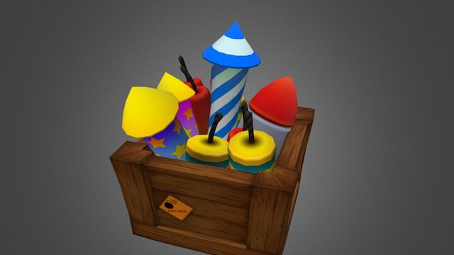 Fireworks Crate 3D Model
