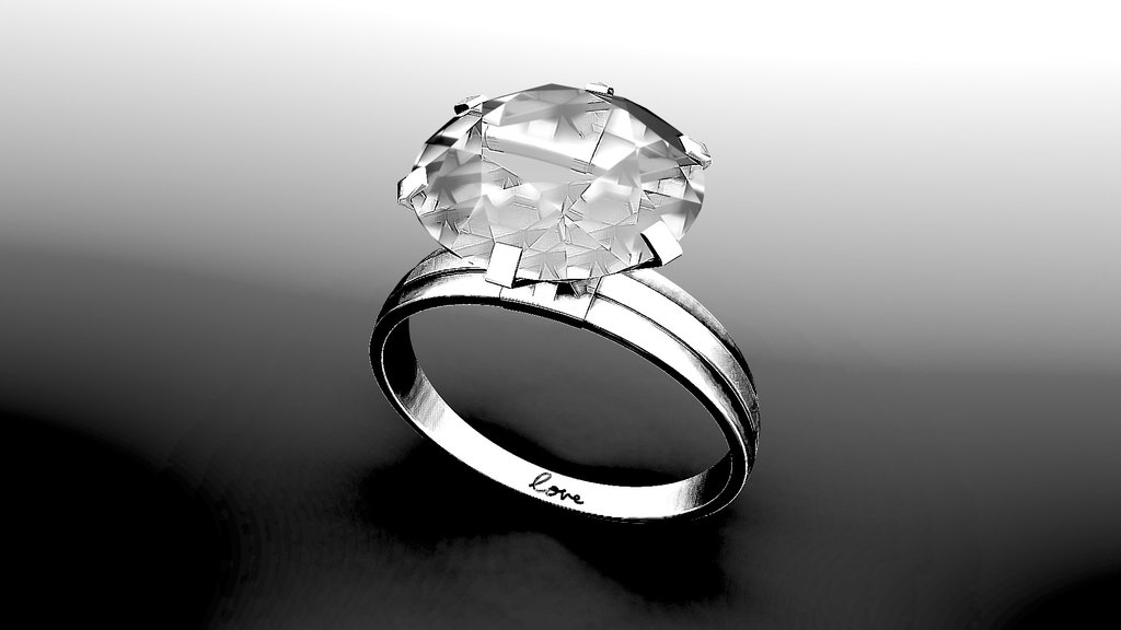 Diamond Ring - Day 1 #3DInktober2019-Ring