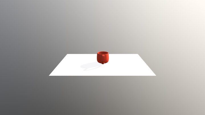 orange cup 3D Model